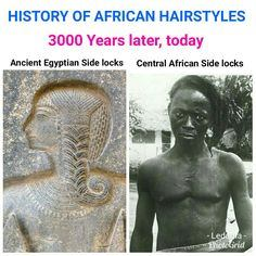 "Ancient Amorrite Syrian cornrowed braids hairstyle worn with white headbands during ancient Egypt's 20th dynasty, in the reign of Rameses III, compared to modern Ethiopian Oromo traditional hairstyle worn by women. Collage, Amina Bari."