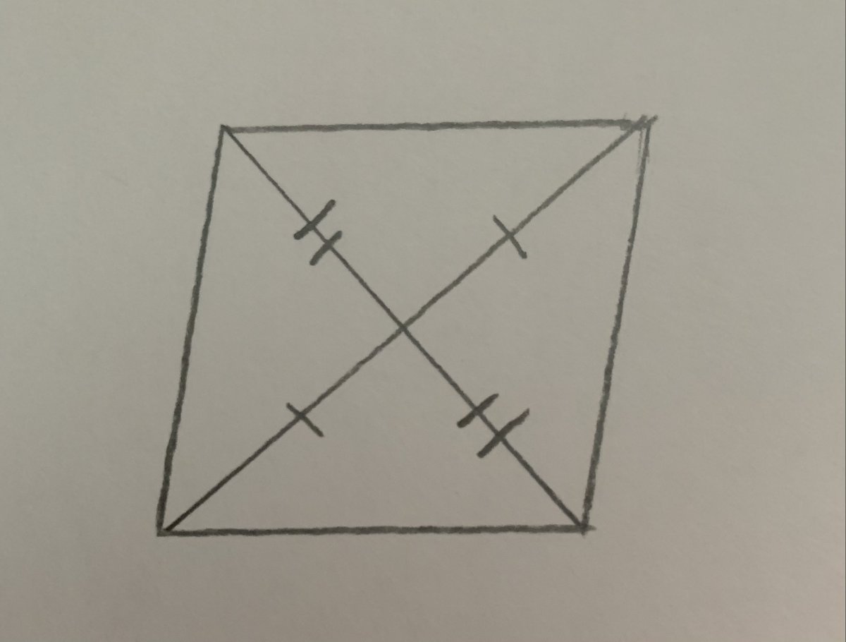 rightyrhombus's tweet photo. feeling kinda blue today my diagonals aren't congruent😪 #depressed #notcongruent https://t.co/TxErSZBKML
