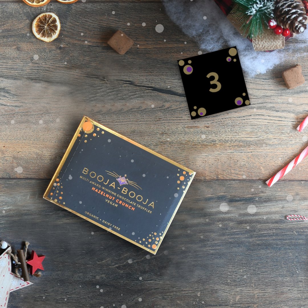 *WIN* Hazelnut Crunch Chocolate Truffles on DAY 3 of the #BoojaBooja #AdventCalendar. To enter, follow us & RT with #Boojaadvent3 telling us what makes you go nuts at Christmas.
Winner will be picked tmw from all our soc media channels #vegan #organic #dairyfree #feelingfestive https://t.co/CqZdPOcq5Y