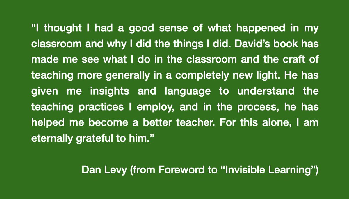 David Franklin (@econdavid) wrote an excellent book about his experience as a student and teaching assistant in a course I teach. I am beyond grateful to him for all the insights he has given me about teaching, statistics and leadership. Check it out! #InvisibleLearning https://t.co/3QNkRN1V5A https://t.co/0FS1BjgRHI