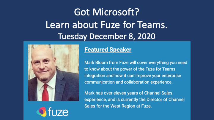 MattPingatore's tweet photo. Next week, you’ll learn everything you need to know about the power of the Fuze for Teams integration and how it can improve your enterprise communication and collaboration experience. Register today! 
https://t.co/W05FkZkKIl
#fuze  #Collaboration #ucaas #microsoft https://t.co/k2AXuL6b9g