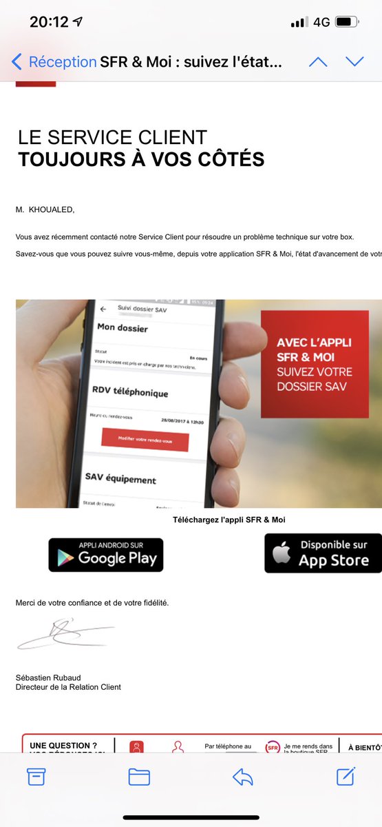 nkhoualed's tweet photo. @SFR @SFR 😂 continuez je trouve l’expérience client très drôle. Vous devriez changer de direction dans vos messages https://t.co/XT1QQFUIBU