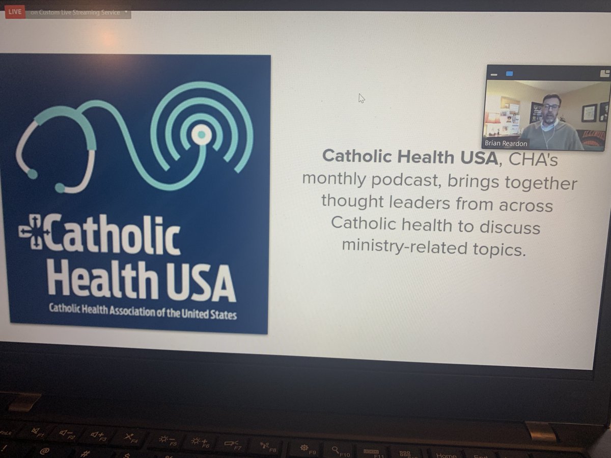 TheCHAUSA's tweet photo. CHA's @BrianPReardon discusses CHA's podcast, Catholic Health USA in today's @MatrixGroup webinar with leaders from @CCharitiesUSA and @delcor #MatrixWebinar https://t.co/h60Vsh1l0t