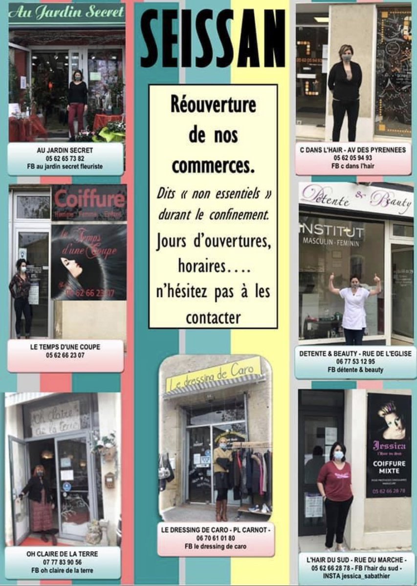 #Seissan Réouverture des commerces. https://t.co/u1E2B82Kje