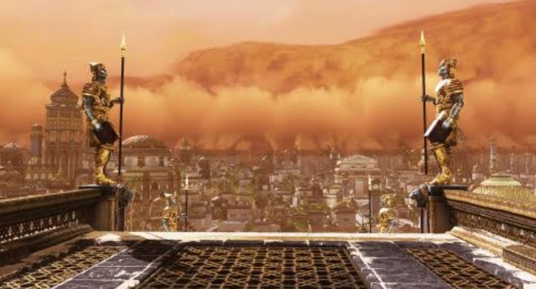 The city is also mentioned in the third installment of the videogame Uncharted, as Iram of Pillars; where the protagonist Nathan Drake, sets out in search of the legendary lost city.