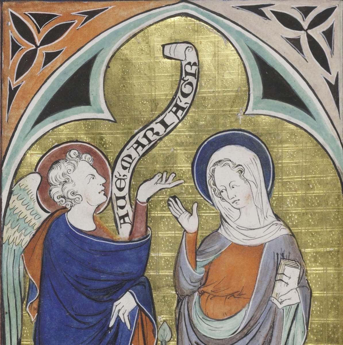 ParkerLibCCCC's tweet photo. #ParkerAdvent2020 Day 1: And we’re off! A glowing illuminating start to our #AdventCalendar this year (albeit #AdventCatchUp): The #Annunciation from The Peterborough Psalter (#CCCC53) “AVE MARIA GR” indeed!
#Advent #MedievalTwitter #marvellousmss https://t.co/JolAqr49Ep