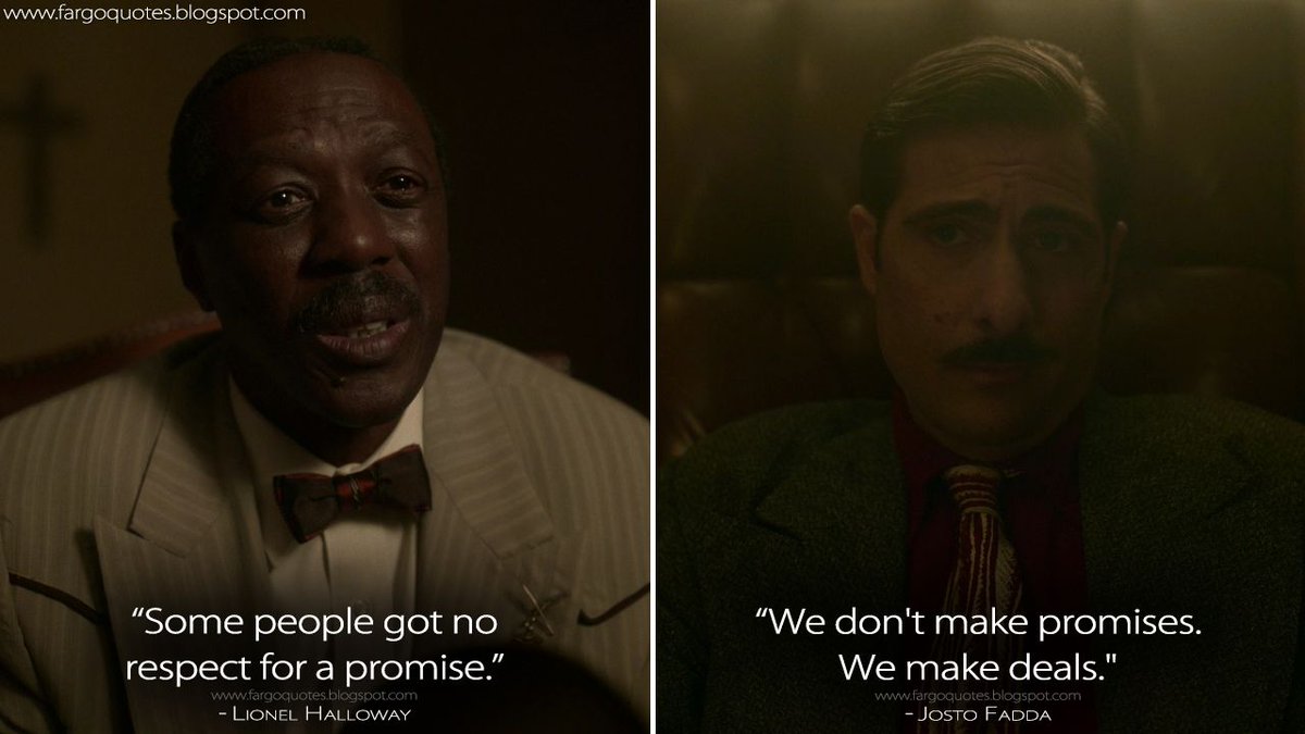 FargoQuotes's tweet photo. #LionelHalloway: Some people got no respect for a promise.
#JostoFadda: We don't make promises. We make deals.
https://t.co/bq8NbMjL4z
#Fargo #FargoFX #FargoS4 #Fargo4 #FargoQuotes https://t.co/pK607UlSpJ