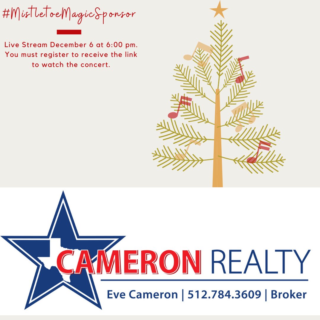 SeniorAccessTx's tweet photo. Words simply cannot express our gratitude for #EveCameron and #CameronRealty. Eve is graciously sponsoring #MistletoeMagic. She is kind, generous, has a passion for helping seniors and believes in our mission! Thank you
Register now for this free concert. https://t.co/DSqFz7P84e https://t.co/djI3JxVekY