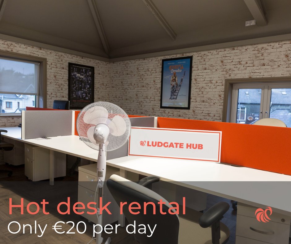 Rent a hot desk at Ludgate for as little as *€20 a day. (*+VAT).
Visit us at https://t.co/1V5tg2WBen or contact us by Phone/Email for further details.
#Backedbyaib #Vodafone #HereToStay #Hotdeskrental #deskrental #remoteworking #workingfromhome #officespace
Terms & Conditions* https://t.co/tFUR5AWTzg