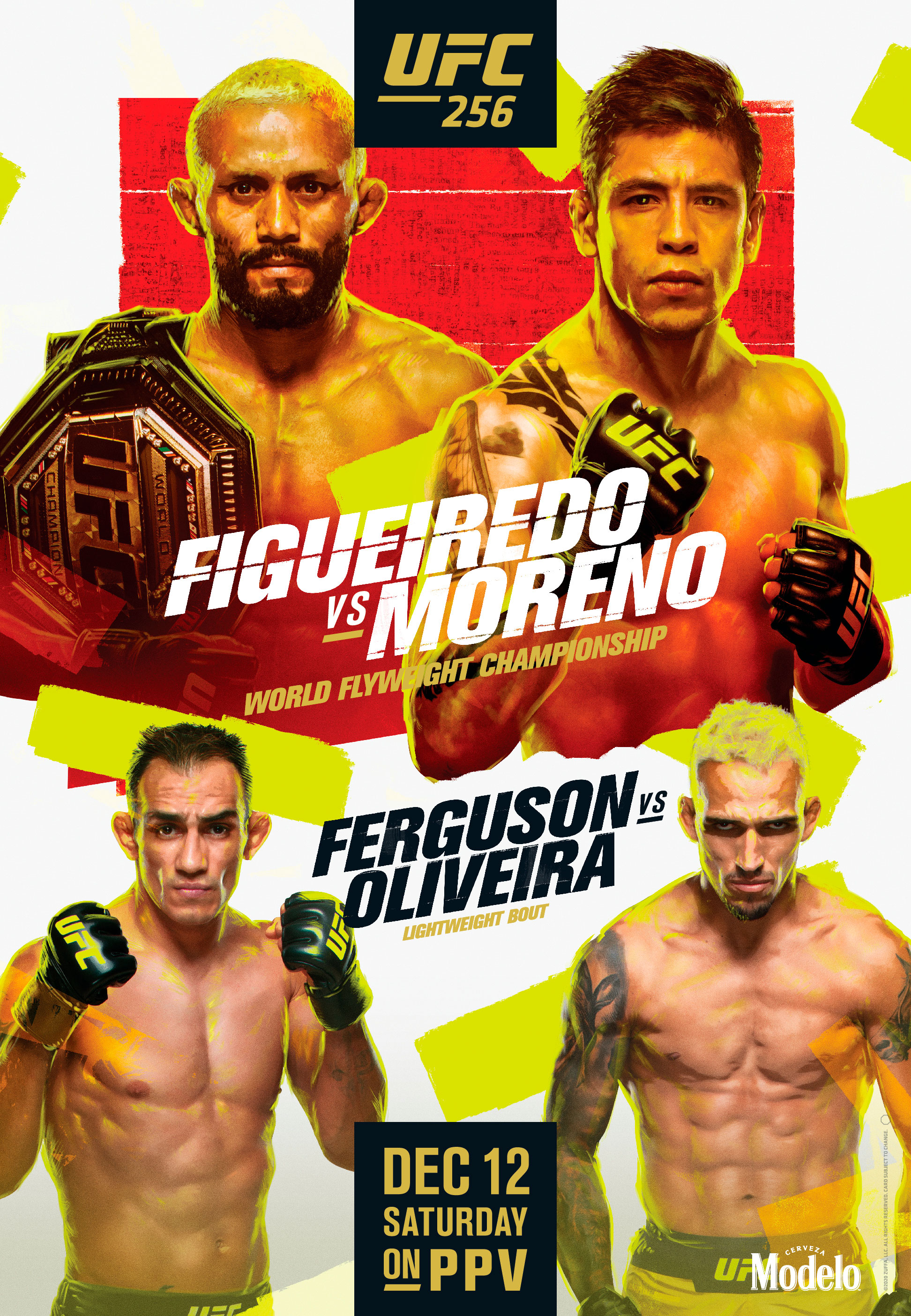 UFC on X Who are you taking next weekend Your UFC256 poster has just released Decemeber 12th LIVE on ESPNPlus PPV https t tnJaifB6eC X
