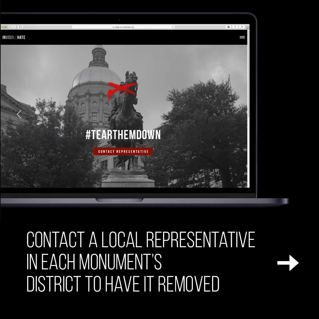 invisiblehate_'s tweet photo. The history behind hateful monuments is complex, but taking action to #TearThemDown is simple. Follow this 5 step guide to making your voice heard about the presence of Confederate Monuments in your community. https://t.co/dAQqkMK4Ja