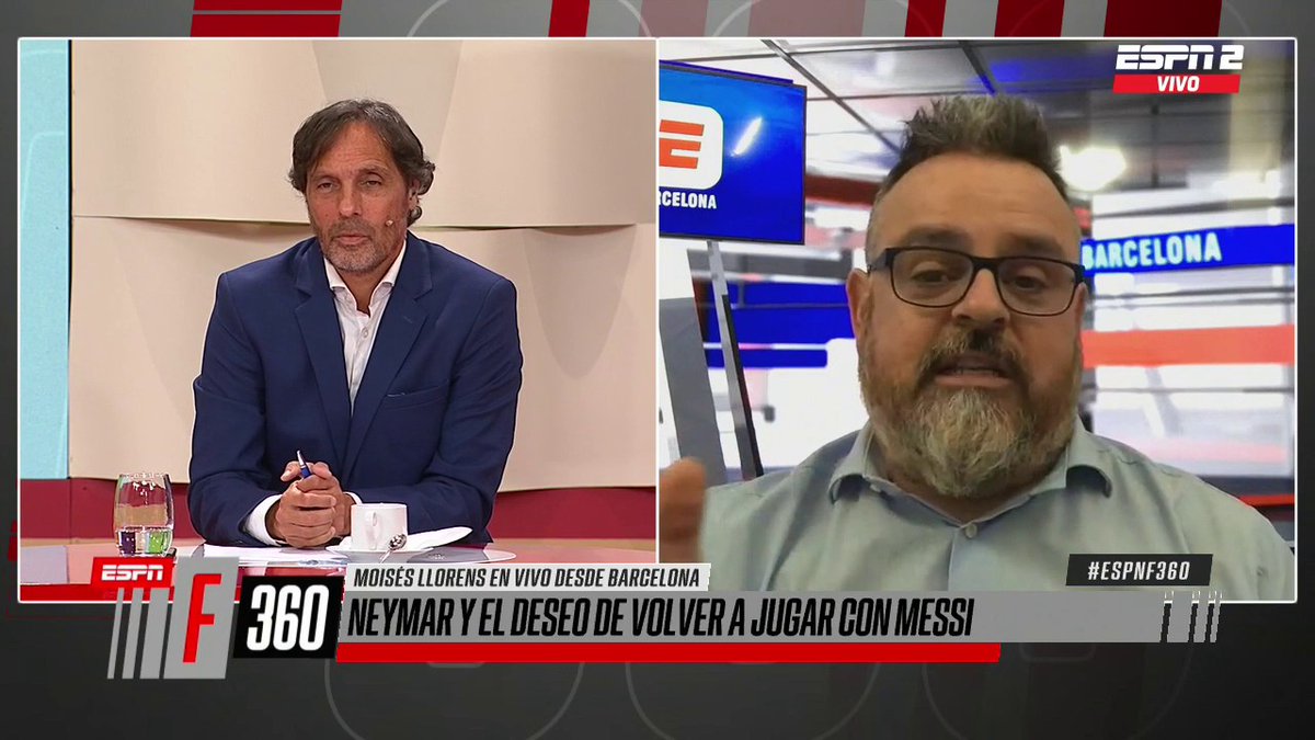 #ESPNF360 📺 | ESPN 2
¿MESSI AL PSG?
Tras los dichos de Neymar sobre Lionel, @moillorens cuenta las repercusiones que trajo en Barcelona y una posible ida al club francés. Y sí, sería un poco complicado... 🇫🇷 https://t.co/EXPkQZYtSp