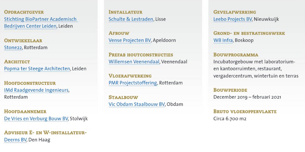 Circulair bouwen is teamwork. Dat bewijst #BioPartner5 op #Leiden Bio Science park! Lees de achtergronden van betrokken bedrijven in magazine <a href="/Industriebouw_/">Industriebouw</a> met o.a. <a href="/Popma_terSteege/">Popma ter Steege Architecten (PTSA)</a> <a href="/Vriesverburg/">De Vries en Verburg</a> <a href="/IMd_ingenieurs/">IMd Ingenieurs</a> #circulairbouwen #duurzaamheid #recycling industriebouw-online.nl/edities/67/#pa…