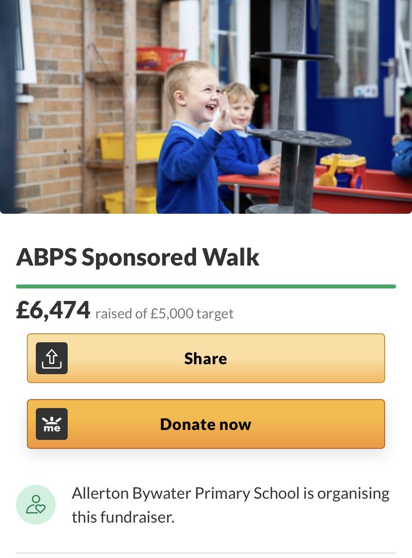 rachsmithy80's tweet photo. This blows my mind! We are a primary school in a small mining village, yet we are smashing out fundraising amounts like this (and counting, it’s far from over!) We want £7,777 now for @Rob7Burrow @mndassoc &amp; our Early Years area at @AbpsSch We’re ending the year on a high 👌 https://t.co/biuUCCmD2I