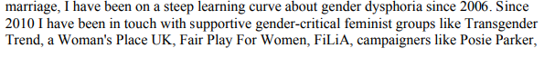 this last one lists a "who's who" of the trans-hostile scene.It's almost as if the entire gender critical movement is a very small number of interconnected individuals with a wide social media reach and a foot in the door of the conservative broadsheetsweird right