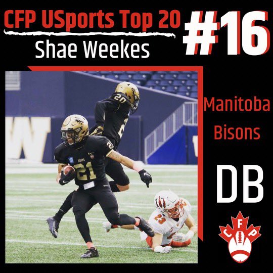 CFPerspective's tweet photo. The next instalment of the Top 20 is here!

Check out the second group of prospects as we continue to creep closer to the top!

16. Shae Weekes, Manitoba
15. Tyler Packer, Calgary
14. Redha Kramdi, Montreal
13. Justice Allin, McMaster

#USports | #CFL #CFLDraft https://t.co/FNbx8MFrGN