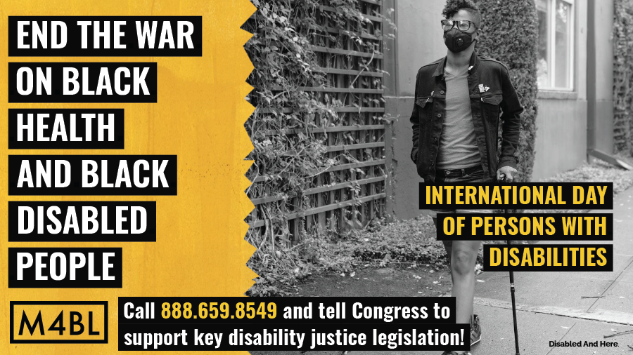 MiaVossOnTheGo's tweet photo. Today is #InternationalDayofPersonswithDisabilities — the perfect time for us to uplift and reaffirm that Black disabled lives matter. We should also use this day to learn more about disability justice and take action on the #DisabilityIntegrationAct.  #M4BL
@Mvmnt4BlkLives https://t.co/Pn3E5V1yDa