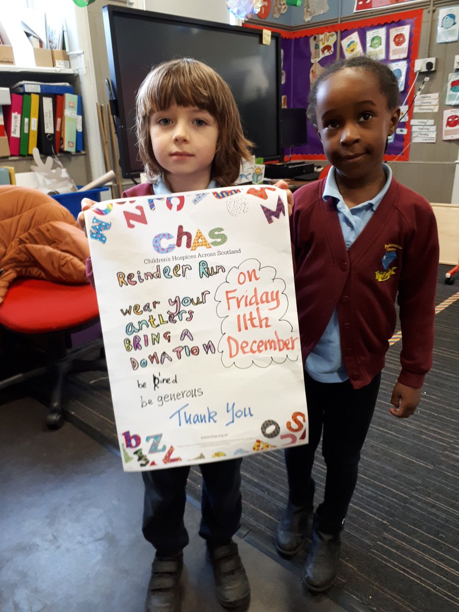 pollokshieldsps's tweet photo. Here is a poster P2/3 made for our Reindeer Run
#supportCHAS https://t.co/EEUFNMVDTD