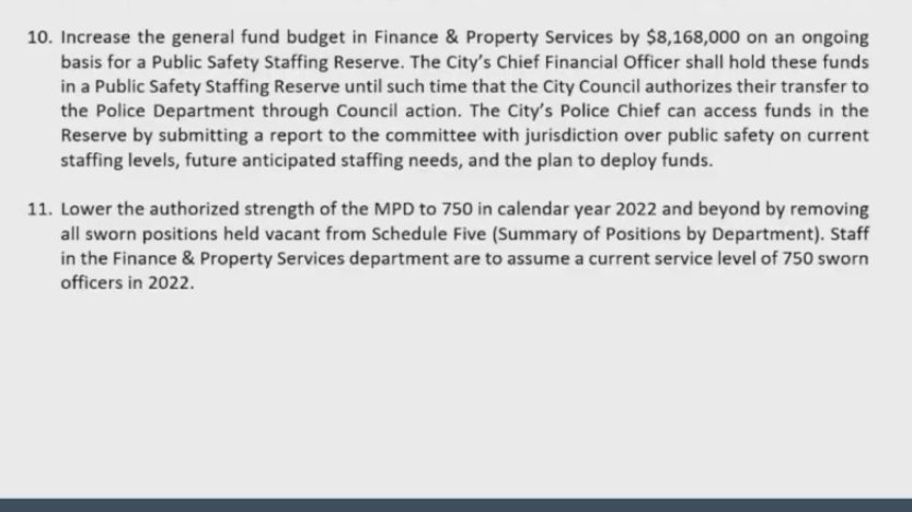 Amendment from Cunningham, Bender, and Fletcher.Council President Bender: "these are real and specific proposals that are ready to go next year." There's more to do, but this is what's ready and in need of investment.