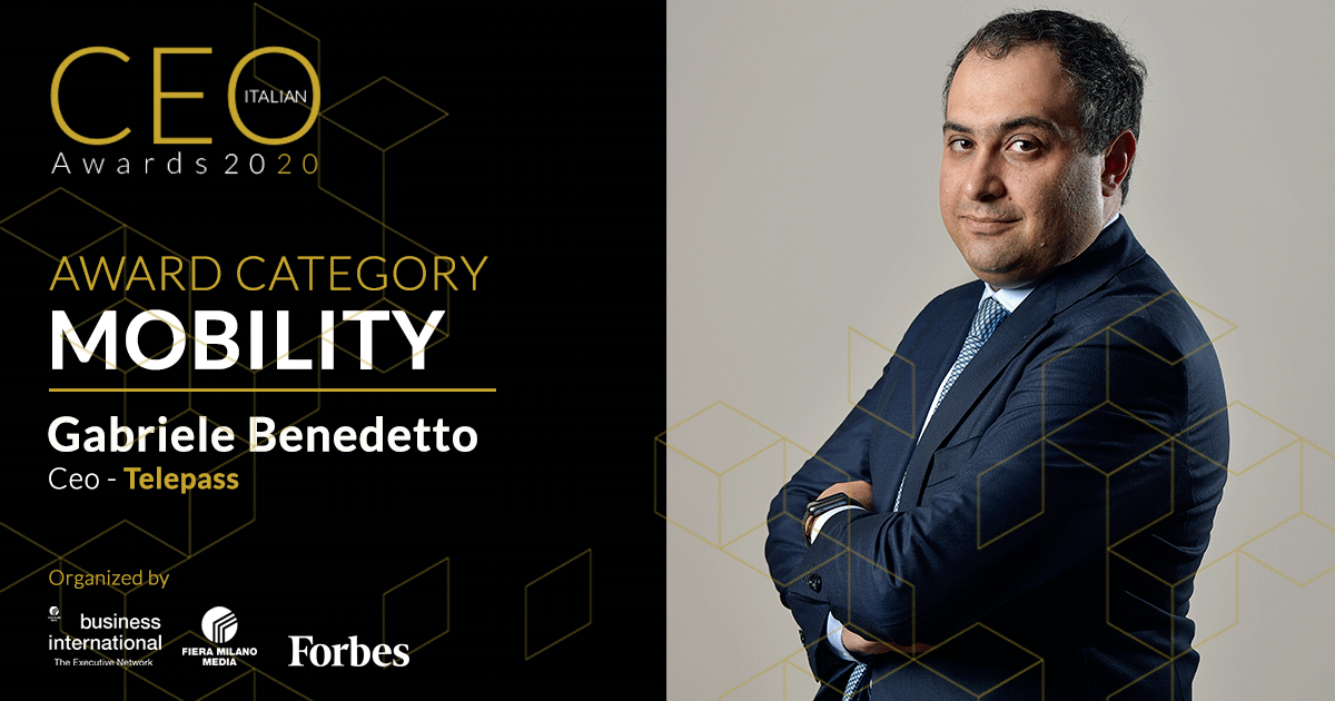 Gabriele Benedetto, CEO di <a href="/telepass/">Telepass</a> , viene premiato nella categoria mobility ai #ceoitalianawards

Segui la diretta: forbes.it/ceo-awards-202…