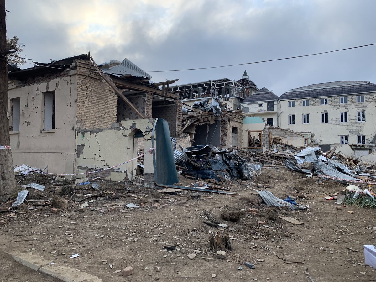 DRovera's tweet photo. Anar &amp; Nurcin &amp; 8 neighbours were killed in their sleep their homes in another ballistic missile strike by #Armenia’s forces on 11 Oct. “Anar &amp; Nurcin have 2 #Children who now are orphans”, Anar’s father told me, overcome by grief, by his son’s destroyed home. #Ganja #Azerbaijan https://t.co/Gp07AflC1h