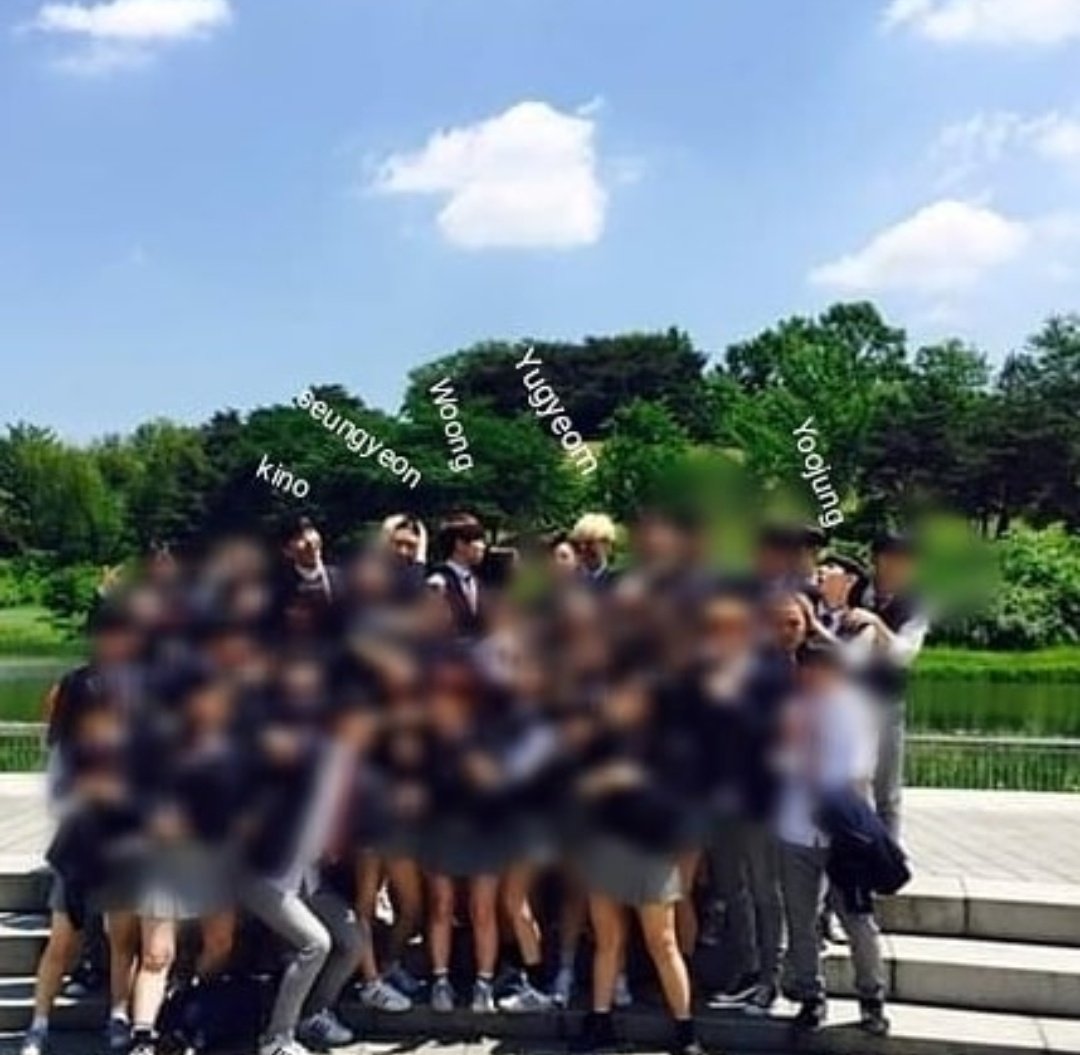 Social butterfly Woong !!- he attended Hanlim Arts Highschool where he made friends with Seungyoun (WOODZ), Got7's yugyeom, Pentagon's kino, and OnlyOneOf's Yoojung, the five of them were called "The F5" back then