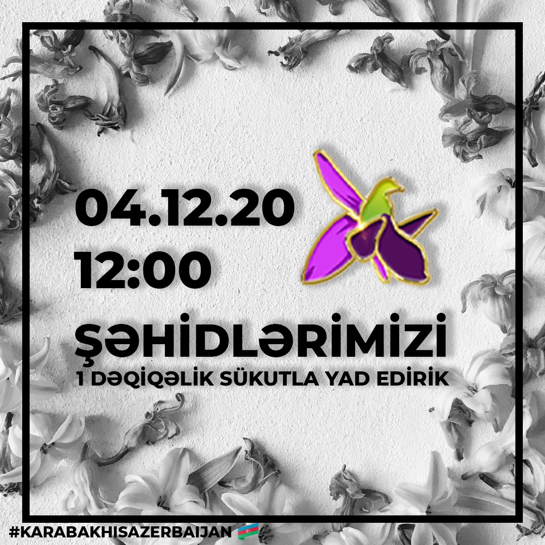 afsanam_'s tweet photo. Şəhidlərimizin əziz xatirəsini 1 dəqiqəlik sükutla yad edirik.🇦🇿🇦🇿🇦🇿

#BIR2020
#VictoriousAzerbaijaniHeroes https://t.co/LTx1jQCAHp