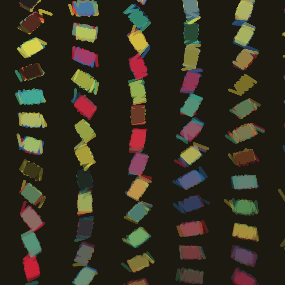 Overlying 3 colors (and details) #creativecoding #generativeart #generative #proceduralart #Rstat