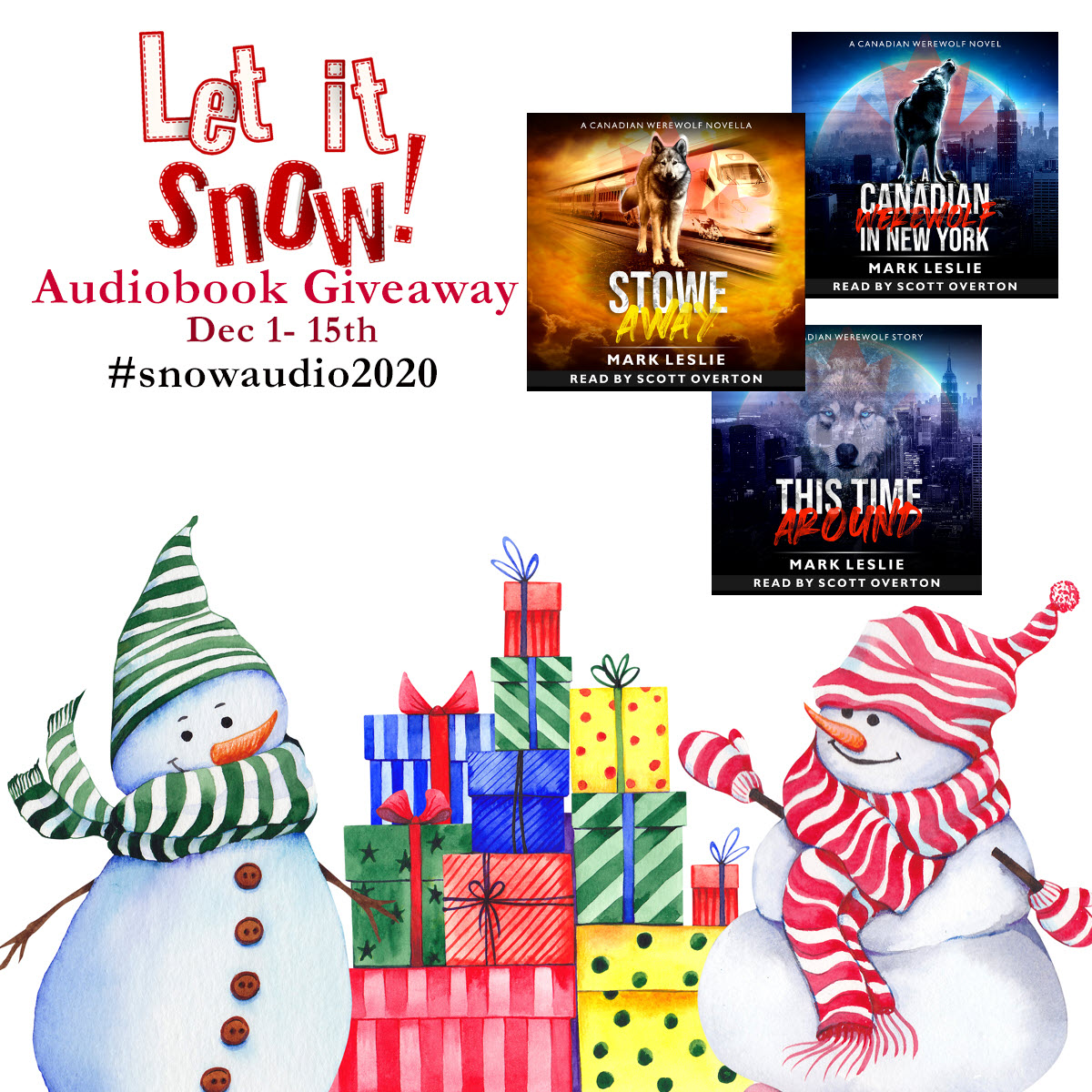 MarkLeslie's tweet image. Want a chance at getting one of these "Canadian Werewolf" titles in audio (Narrated by @SFtruenorth) for free?

bit.ly/snowaudio2020

Check out the hashtag #snowaudio2020 for even more awesome audiobooks!

#canadianwerewolf #werewolf #werewolffiction #audiobooks #freeaudio