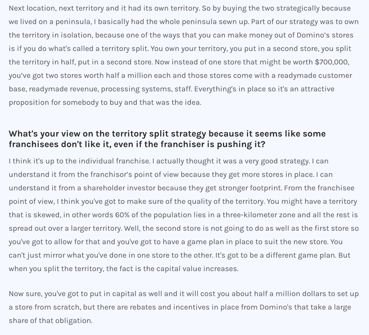 'I actually thought (fortressing) was a very good strategy'