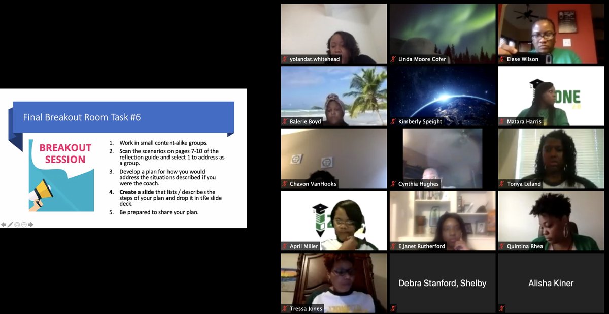 IZONE_20's tweet photo. @LearningForward engaged our Centralized Support Team with Coaching for Equity today. We explored an equity rubric and self-assessed based on domains and indicators from the Transformational Coaching Rubric. 

#OutFrontWhereWeBelong https://t.co/Bjrt7jgpsb