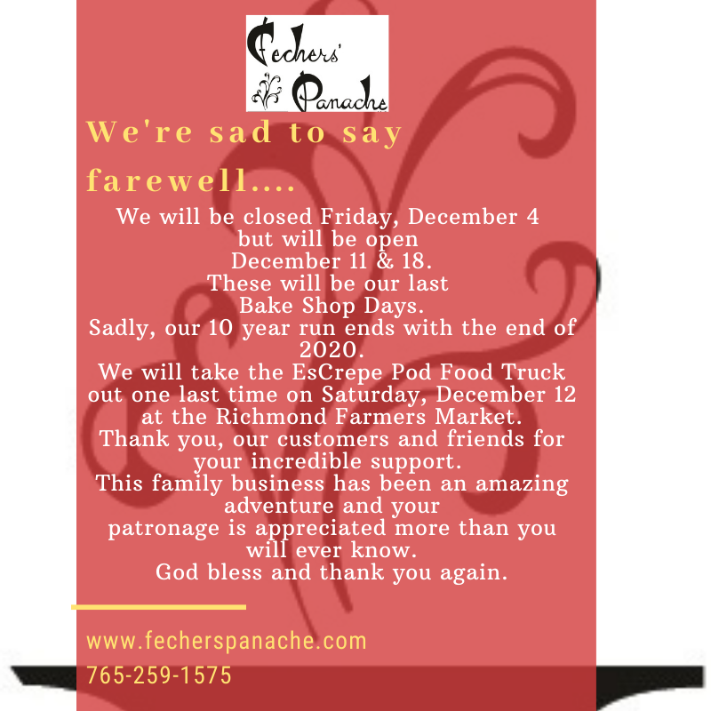 It has been our pleasure to serve you....