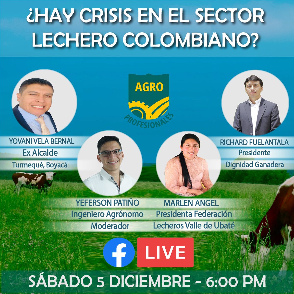 Agro_Profesion's tweet photo. 🔴Facebook life: ¿Hay crisis en el sector lechero? 🔴

🗓️DÍA: sábado 5 de diciembre. 
⏰Hora: 6 de la tarde. 
🔔Enlace: https://t.co/v0Wv54MKlZ
                                                                                                           👇 Me gusta y compartir 👇 https://t.co/V9NdcwLOdj