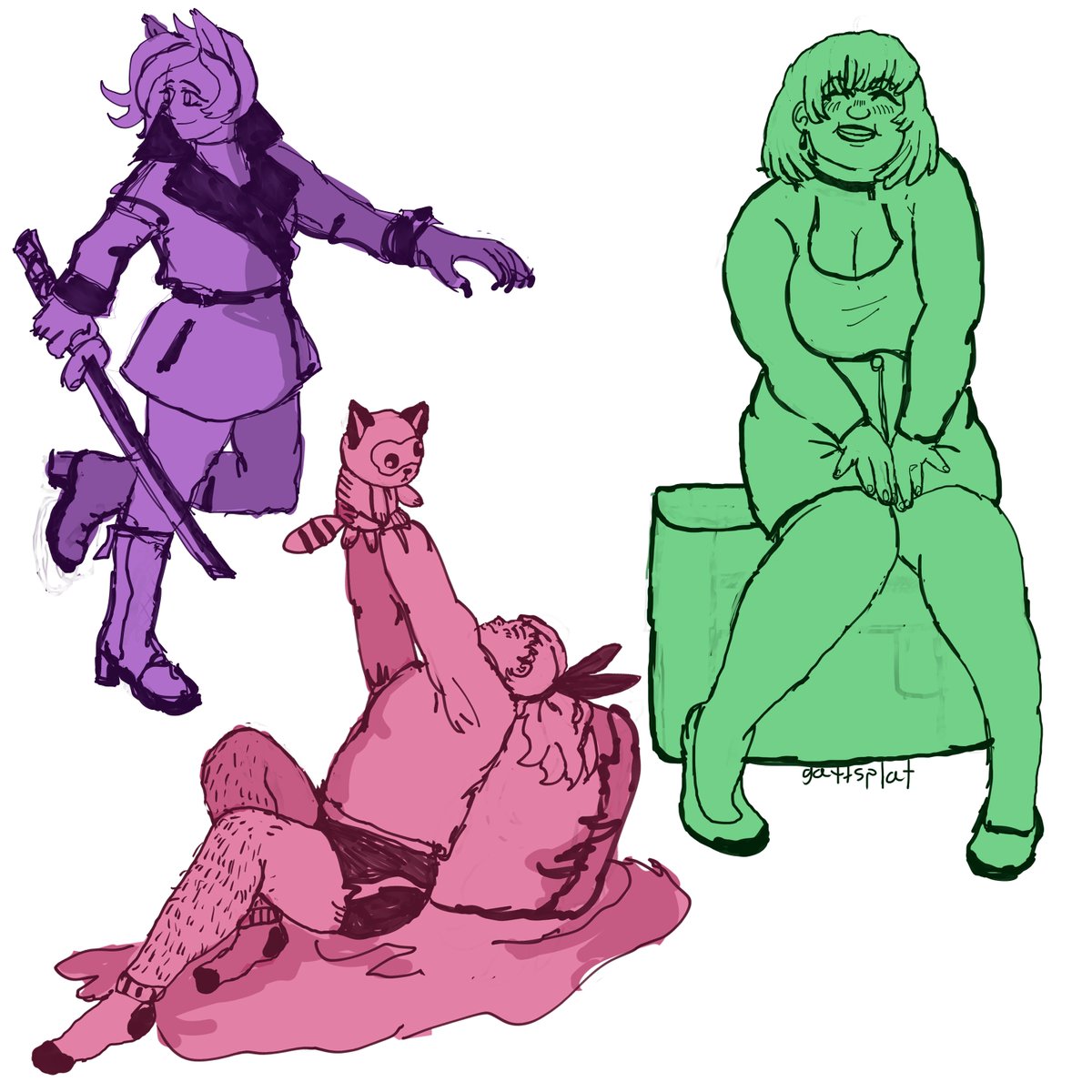 gattsplatart's tweet photo. pose practice, trying to sketch stuff digitally more lol https://t.co/o7FPxJKTJP