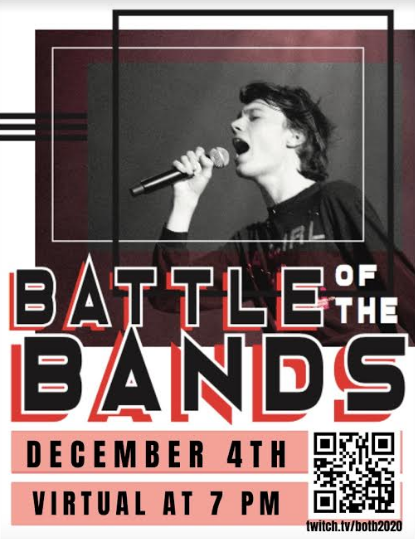 Are you ready for Battle of the Bands TONIGHT @ 7pm! Watch by scanning the QR code or going to twitch.tv/botb2020. You'll get to listen to &amp; vote for the best student bands from our school all while helping Riley Hospital for Children! Join us &amp; rock out for Riley! 🤘🏼☘️ 🎸🎤