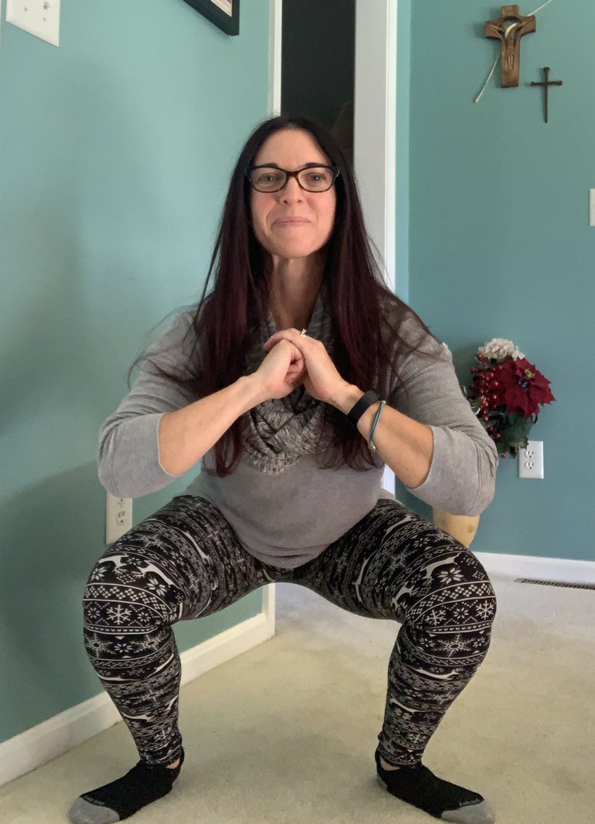 IowagirlinSoMd's tweet photo. #BecauseofMPC I can do squats! 
That was not the case 5 yrs ago. Now I can do front squats, back squats, OHS, thrusters, squat holds, snatches &amp; modified pistols! 🏋🏻‍♀️ Start with the basics &amp; the rest will come! 
@ChesaPeakers 
@MyPeakChallenge 
@SamHeughan 
@CoachValbo https://t.co/Nf2thjivss