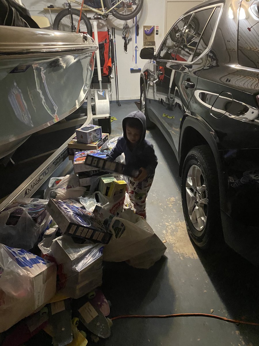 Also: Shout out to my little man for helping load up the truck at 5 this morning. He’s 3 and was so excited to help “all the little boys and girls who need presents” 