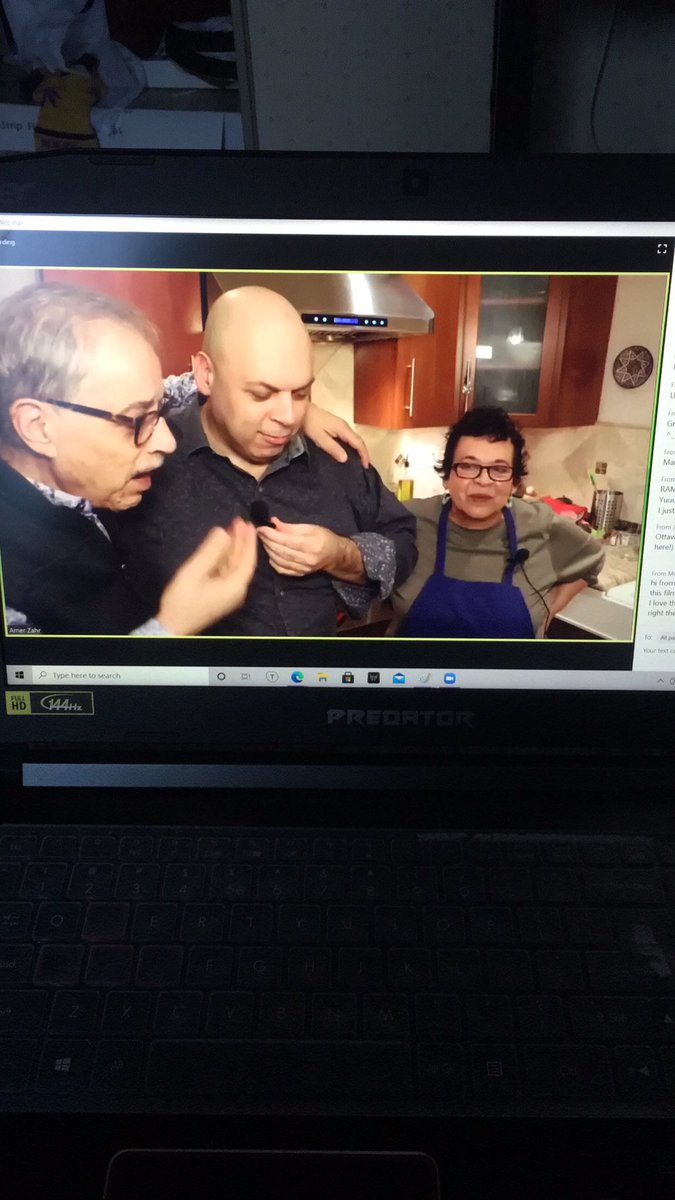 PalestineWrites's tweet photo. Loving the family dynamic and @AmerZahr’s sense of humor! #PalestineWrites 

#palestinianfood #comedycooking #palestinian https://t.co/MzSlm4lS4y