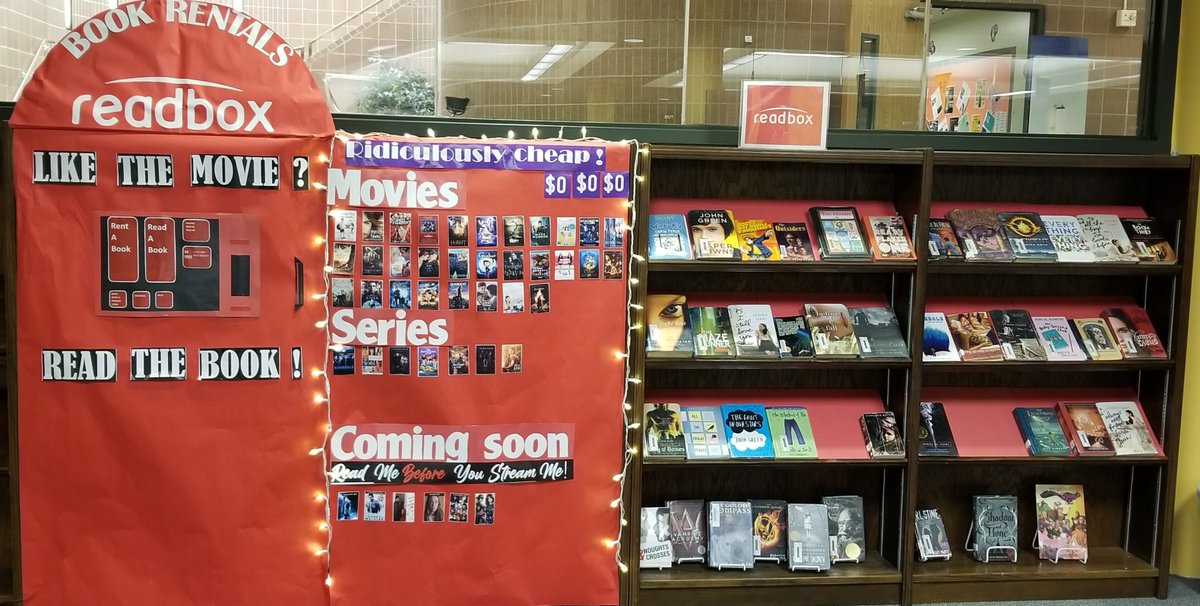 readingwarriors's tweet image. Our new display is a hit thanks to Ms. Baquerizo! Check out #READBOX @Alief_Libraries 
#redbox
