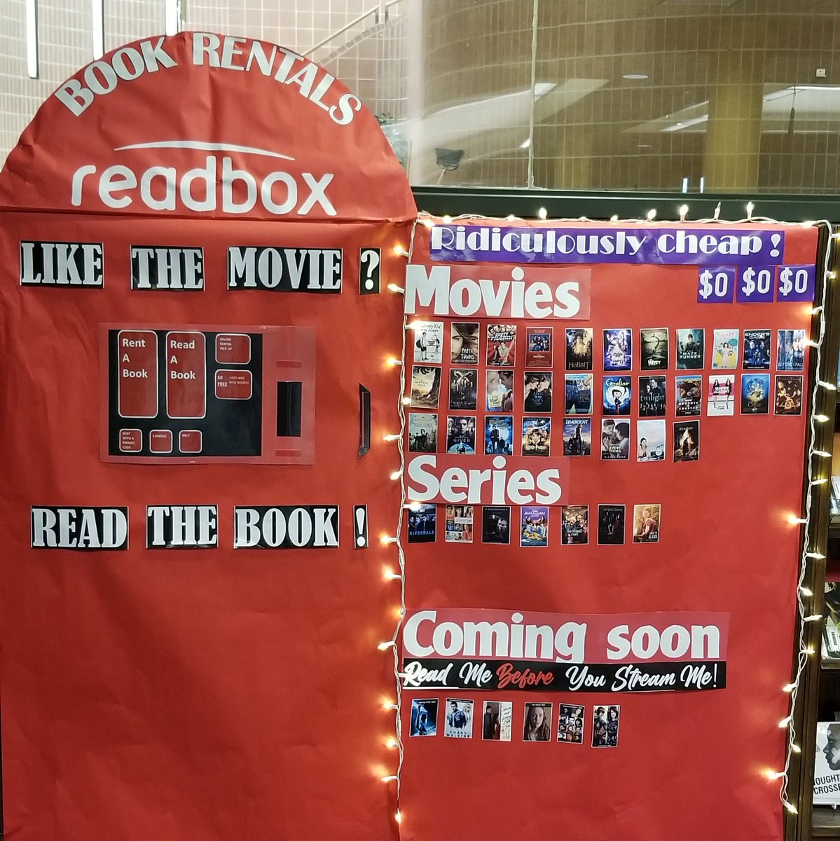 readingwarriors's tweet image. Our new display is a hit thanks to Ms. Baquerizo! Check out #READBOX @Alief_Libraries 
#redbox
