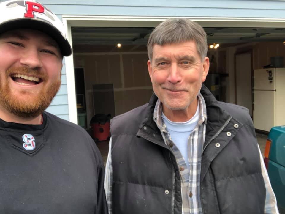This was our landlord, aptly nicknamed DJ Landlord because when you called him, without fail, he’d answer, “Dan Jansen, landlord.” Visited Forest Grove earlier this year, drove past the old house, and he was there working on it! So I helped him take the 1st selfie of his life.