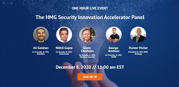 Don't miss <a href="/HMGStrategy/">HMG Strategy</a>'s #Security Innovation Accelerator Panel panel NEXT WEEK! Our own <a href="/a_golshan/">Ali Golshan</a> will join other security leaders for a live discussion on top issues facing today's #CISOs! Get details &amp; register here: ow.ly/zX2j50CBMKr

#cybersecurity #CISO