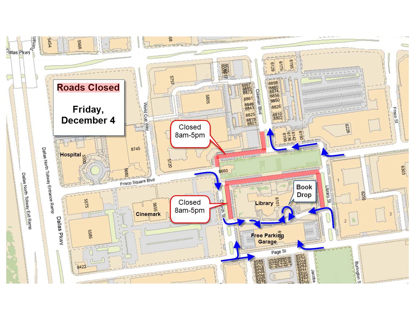 Light Hall Vanderbilt Map City Of Frisco,Texas On Twitter: "🚧 Portions Of Simpson Plaza In Frisco  Square Will Be Closed Friday, December 4, 8 A.m. To 5 P.m. For The Setup Of  A Special Event. Simpson