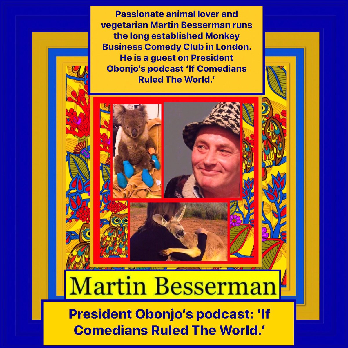 sanshui596's tweet photo. Martin Besserman who runs #MonkeyBusiness #comedy club in #CamdenTown is a guest on @realObonjo’s #podcast ‘If Comedians Ruled The World.’
#100daysofcode #digitalmarketing #affiliatemarketing #martinbesserman #presidentobonjo #ifcomediansruledtheworld
https://t.co/MsI6k8fgMZ https://t.co/pPI0A3ysop