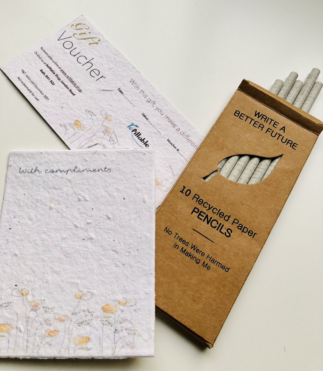We just received our #seededpaper cards and vouchers, and #paperpencils. Give a gift card that will grow flowers long after the festive season is over. #fullycompostable #paperpencil 
#nowaste #wastefreechristmas #ecofriendlychristmas #giftideas