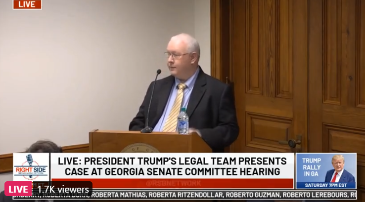 The next witness testifies about his research on voters in Georgia who are likely not legal voters. Thousands use homeless shelters as their permanent address.  #GeorgiaHearing