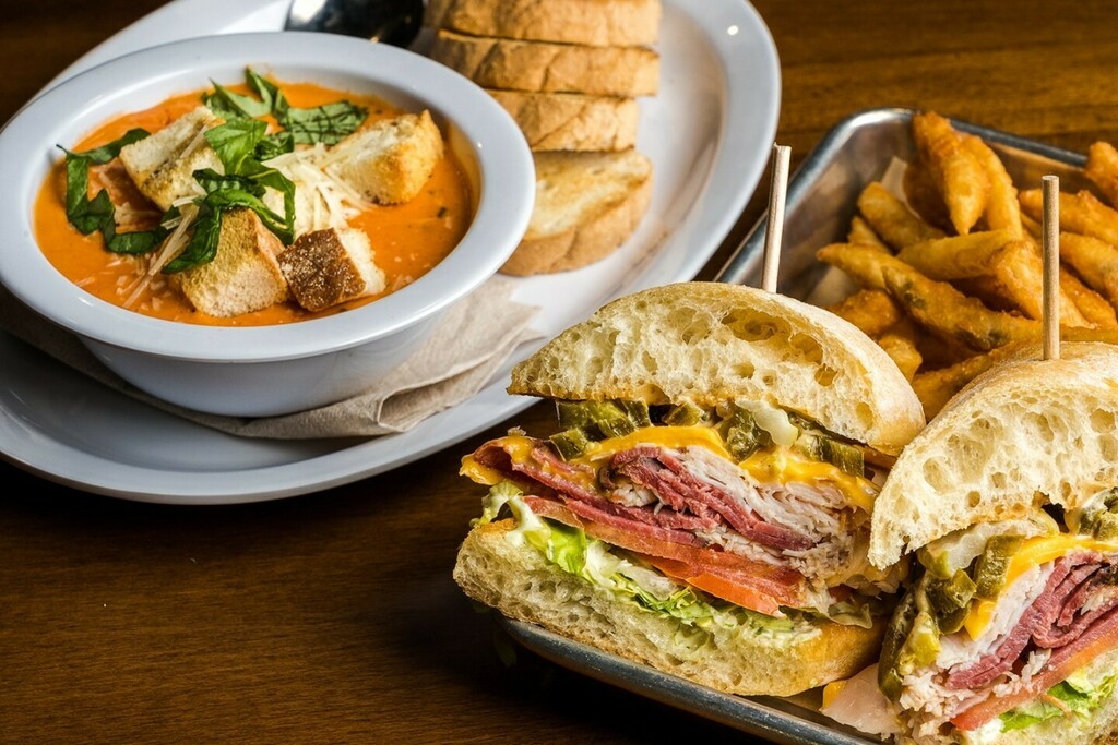 Come on out to our Pocket/Greenhaven Taproom + Kitchen today as we are featuring this delicious Turkey Pastrami Sandwich! This thing is loaded with turkey and pastrami as well as cheddar cheese, lettuce, tomato, pickles, pickled jalapeños, herbed mayo, s… instagr.am/p/CIWihFqnyfq/