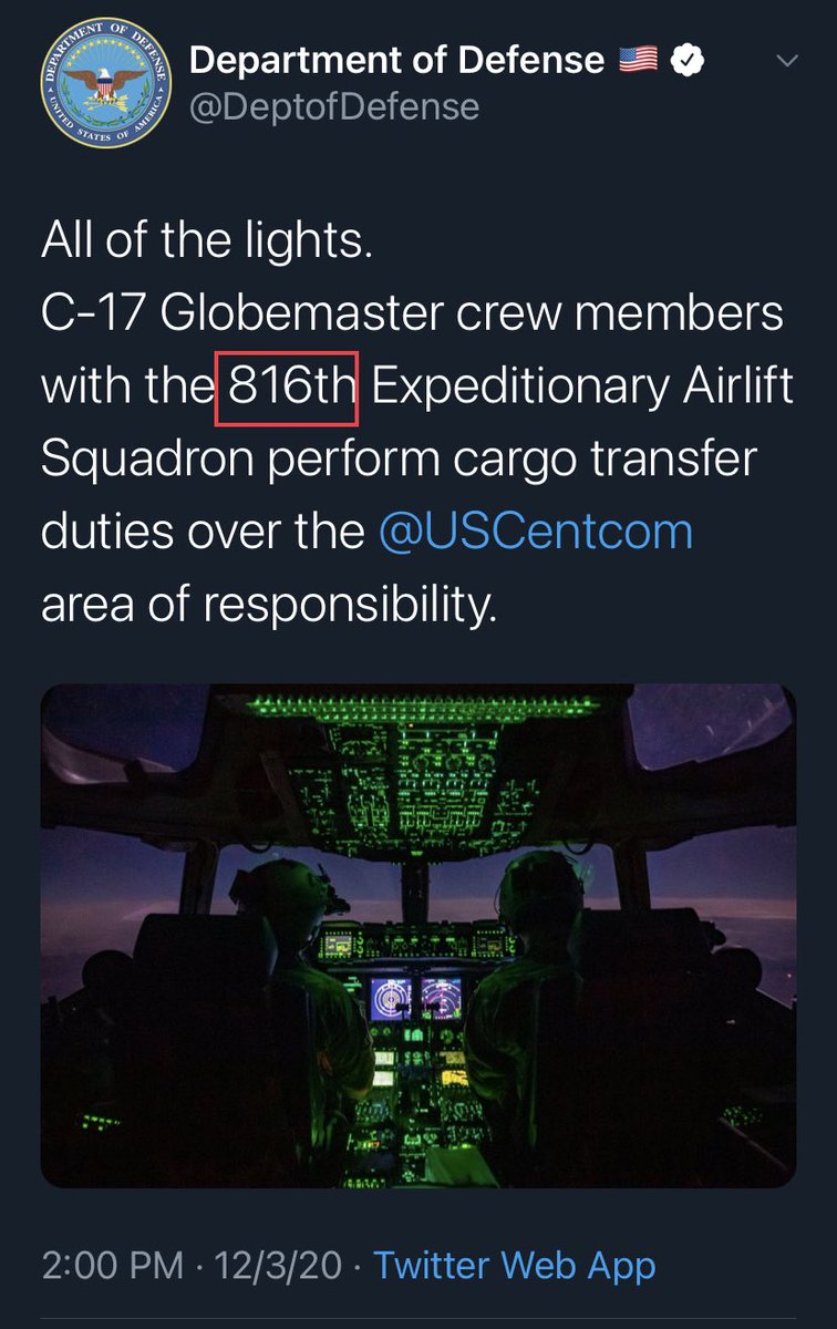 Just another coincidence. I wonder what kind of cargo C-17 is transferring.