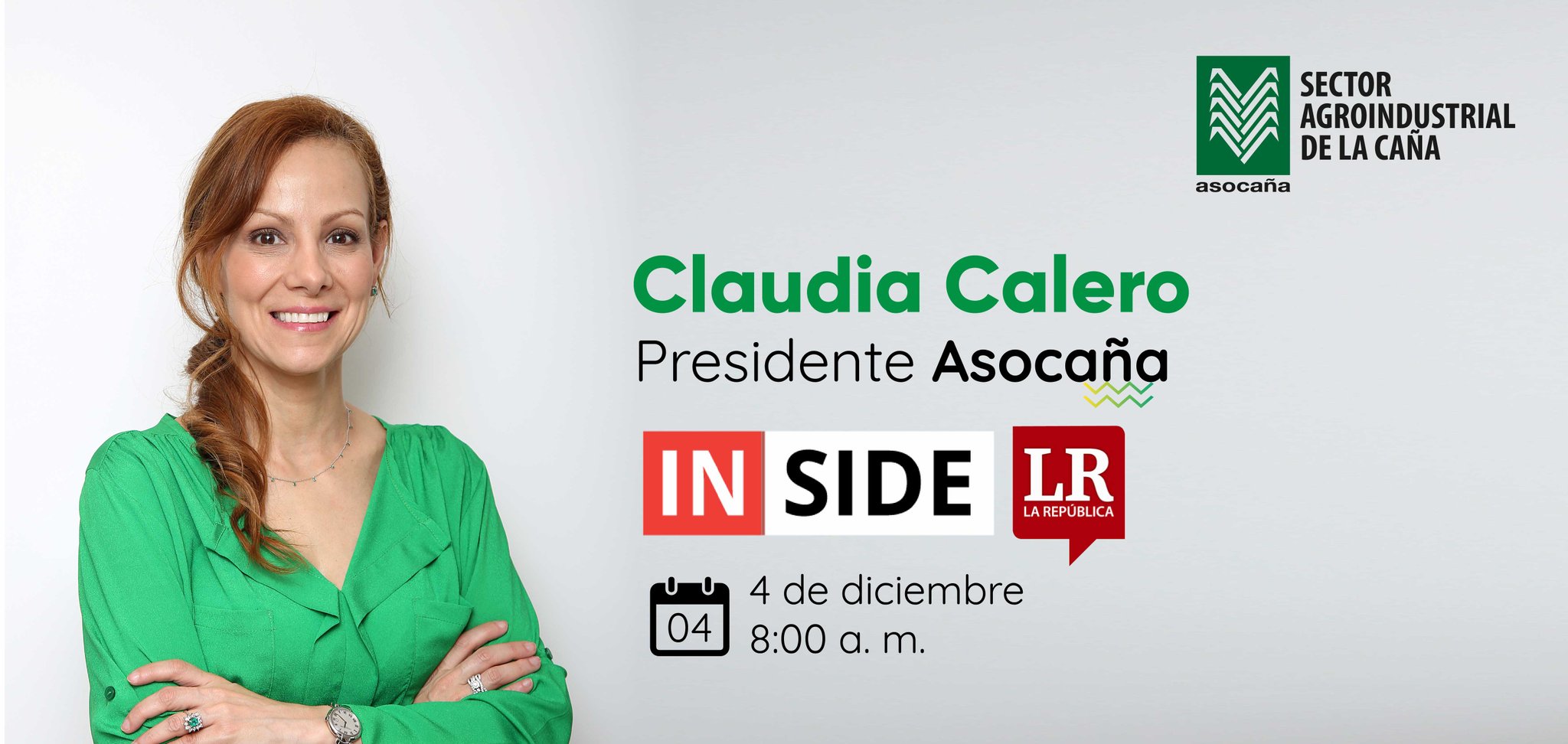 Claudia Calero on X: Los invito a conectarse mañana, desde las 8:00 a. m.,  en el Inside de @larepublica_co, donde estaré participando y contándoles  por qué en el sector agroindustrial de la