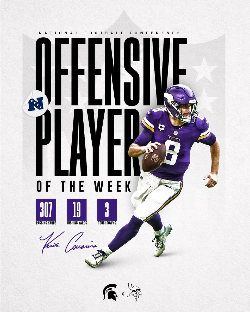 Captain Kirk balled out on Sunday 👏

<a href="/Vikings/">Minnesota Vikings</a> | #GoGreen | #SKOL